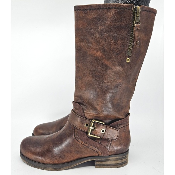 Naturalizer N5 Comfort Balada Faux Leather Knee High Boots Side Zip Size 7.5M - Picture 4 of 13